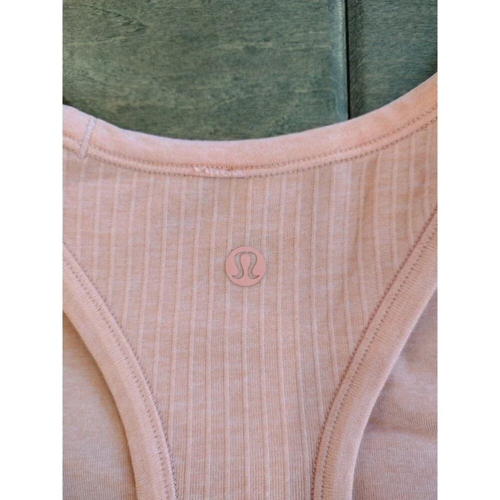 LULULEMON Women's Ebb To Street peach waist racerback tank top - 6